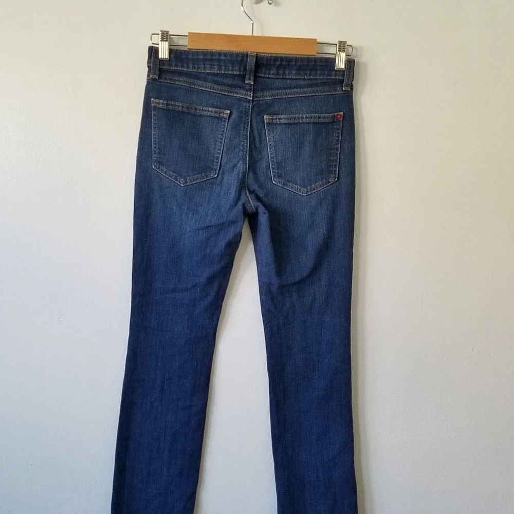 Spanx The Slim-X Straight Blue Midrise Dark Wash Denim Size 27 - Picture 8 of 12